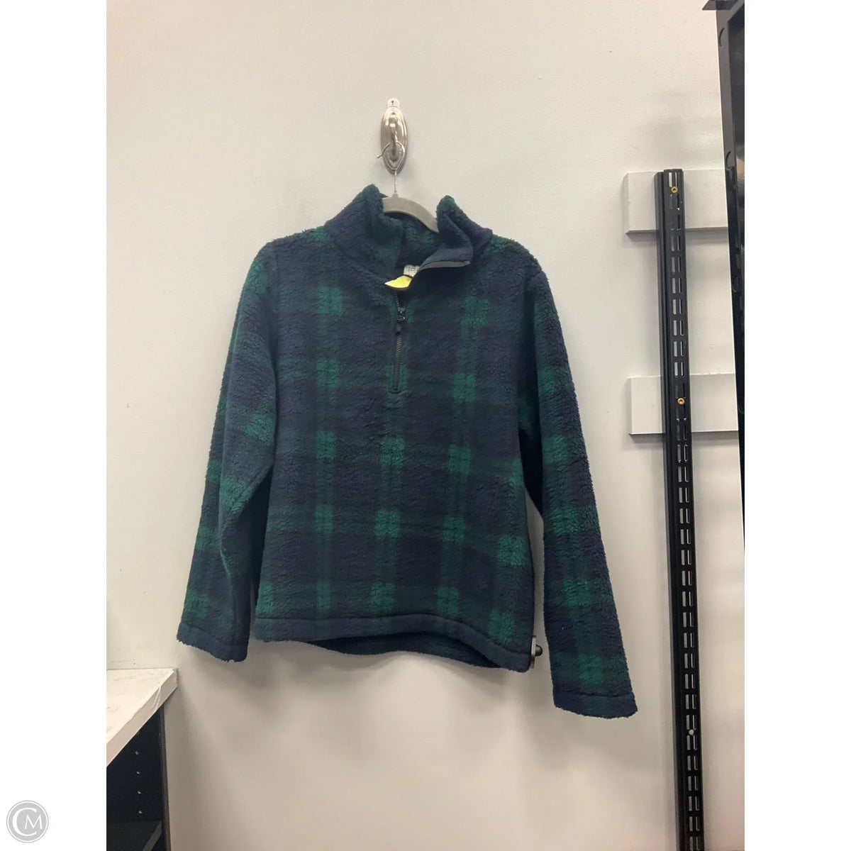 Jacket Fleece By J. Crew In Plaid Pattern, Size: M