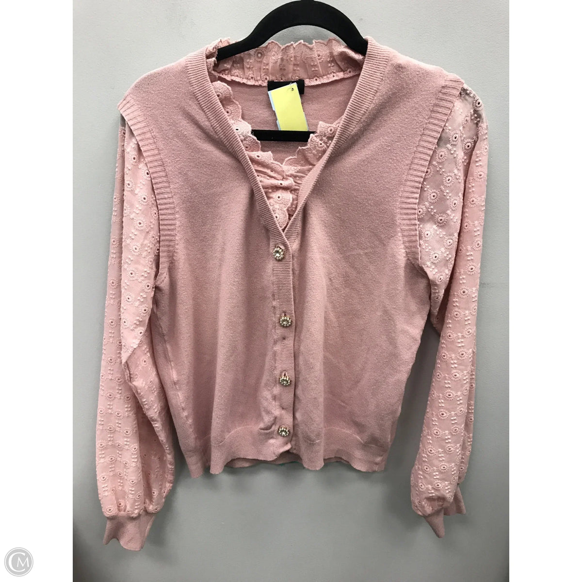 Top Long Sleeve By Ontwelfth In Pink, Size: L