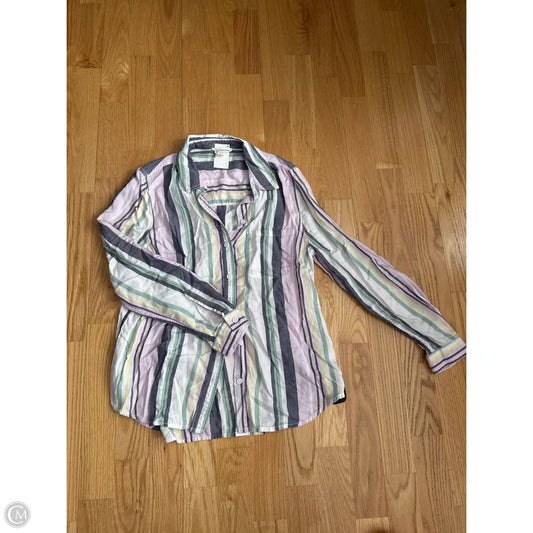 Top Long Sleeve By Beachlunchlounge In Striped Pattern, Size: S