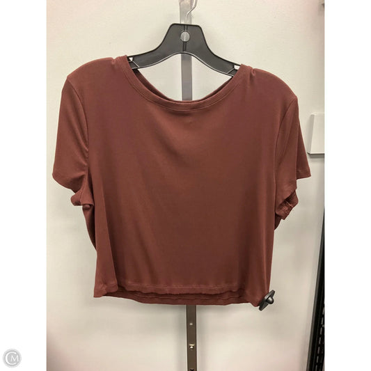 Top Short Sleeve By Express In Brown, Size: Xl