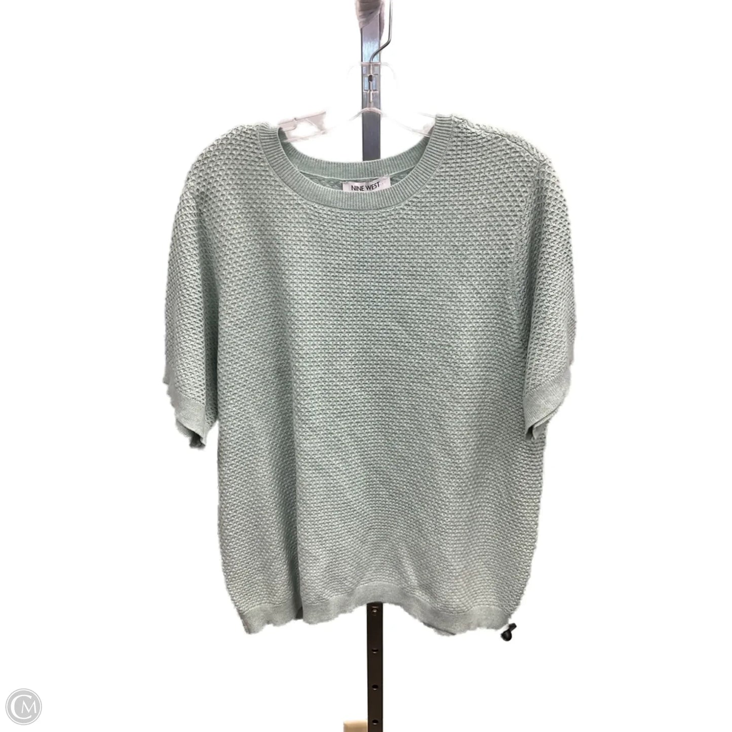 Sweater Short Sleeve By Nine West In Green, Size: Xxl