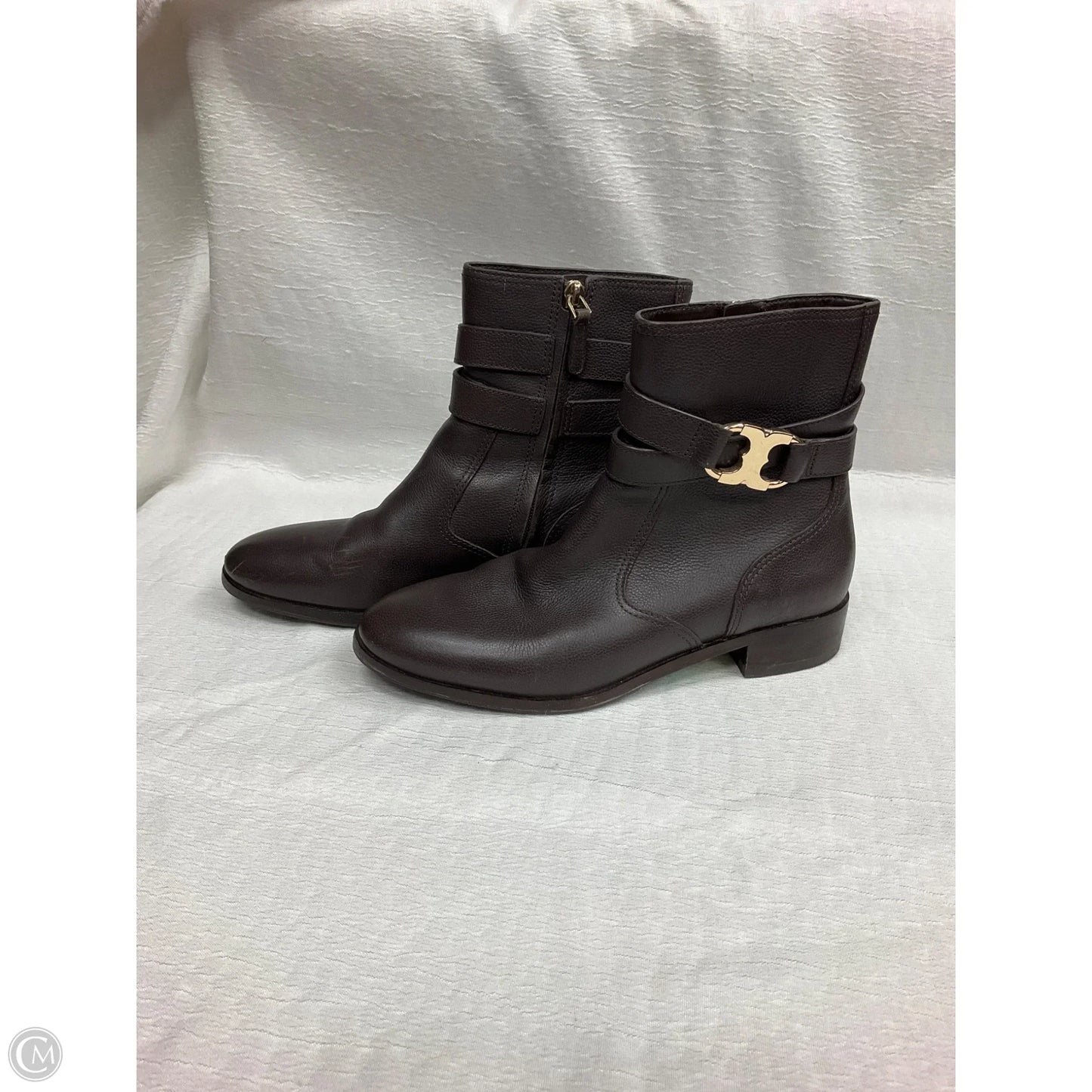 Boots Designer By Tory Burch In Brown, Size: 8.5