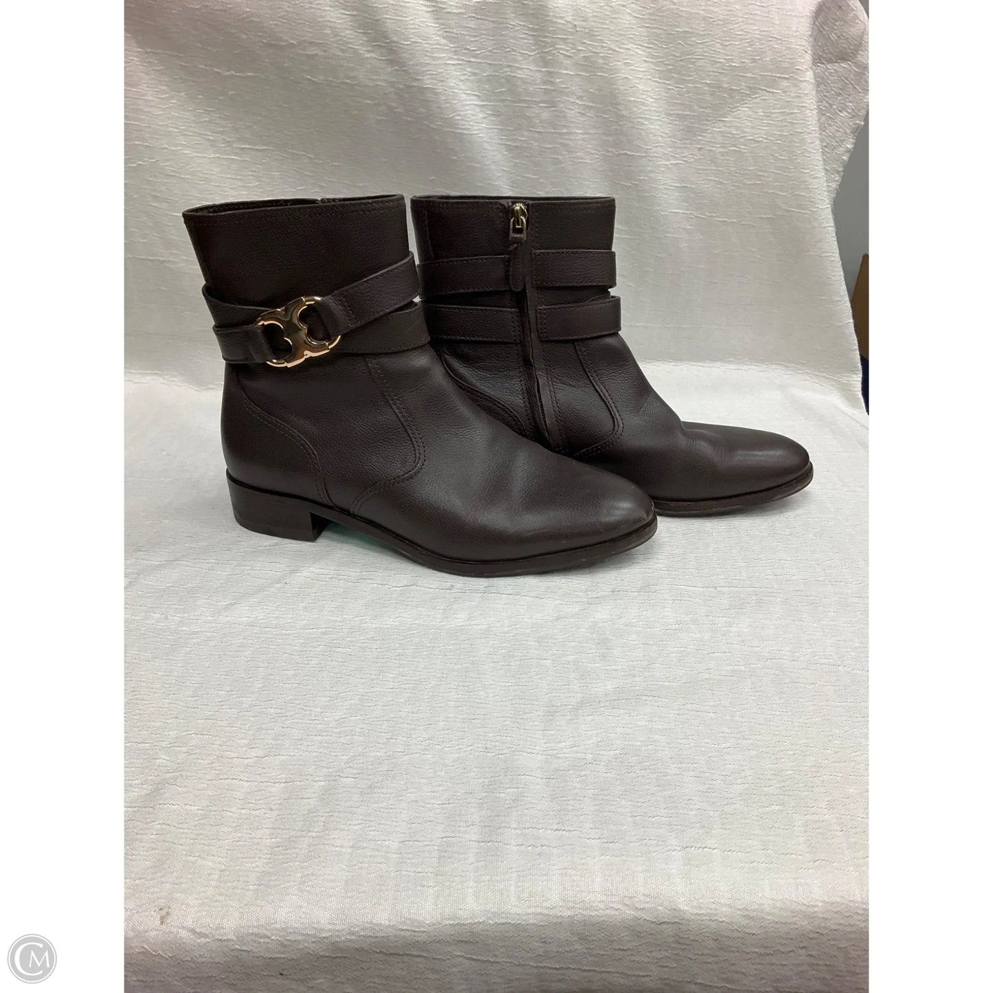 Boots Designer By Tory Burch In Brown, Size: 8.5