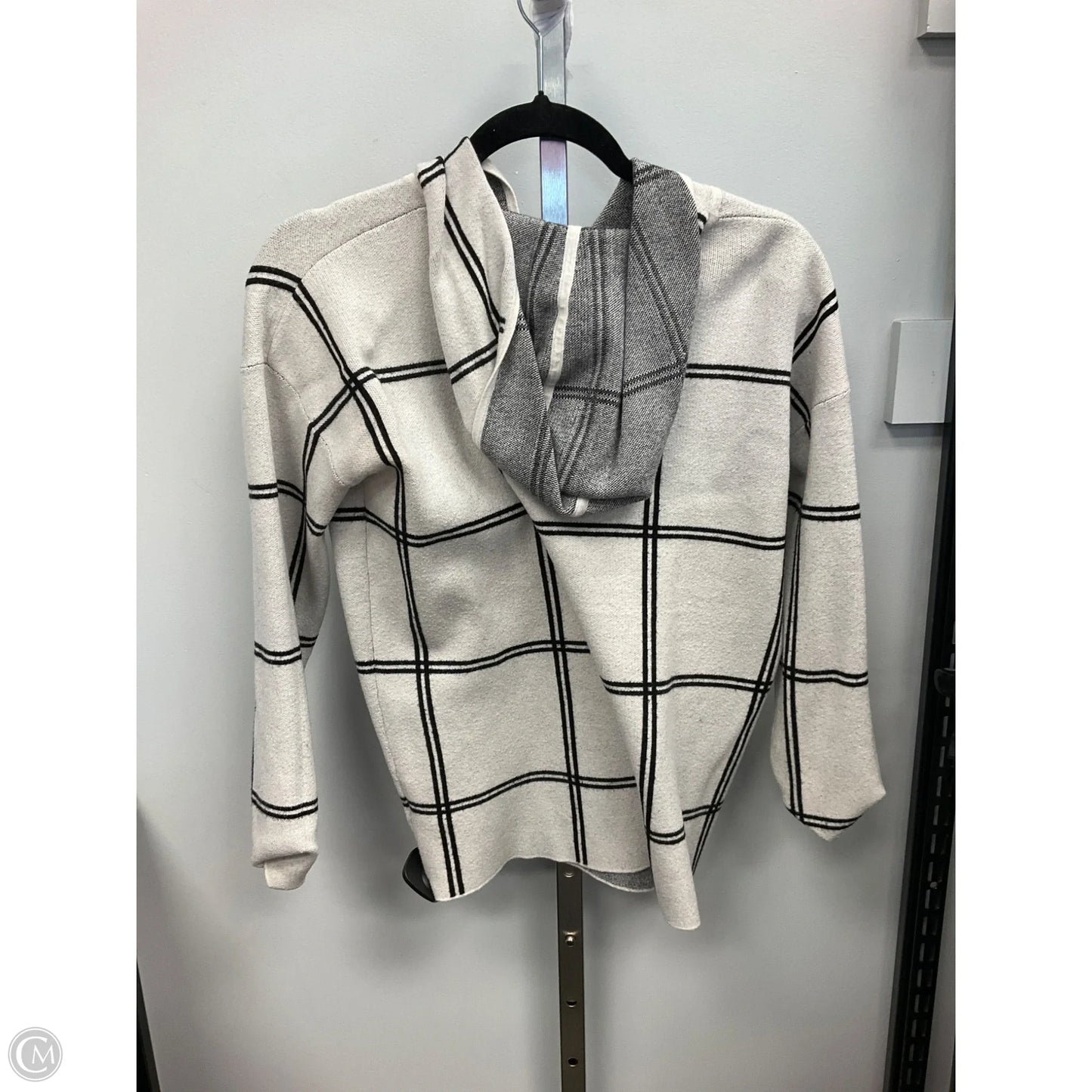 Sweatshirt Hoodie By Rachel Roy In Checkered Pattern, Size: M