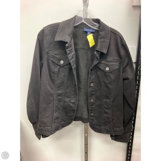 Jacket Denim By Charter Club In Black, Size: M