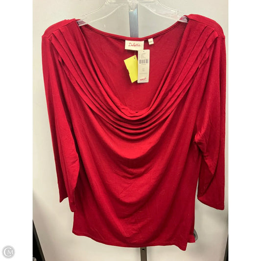 Top Long Sleeve By Anthropologie In Red, Size: Xl