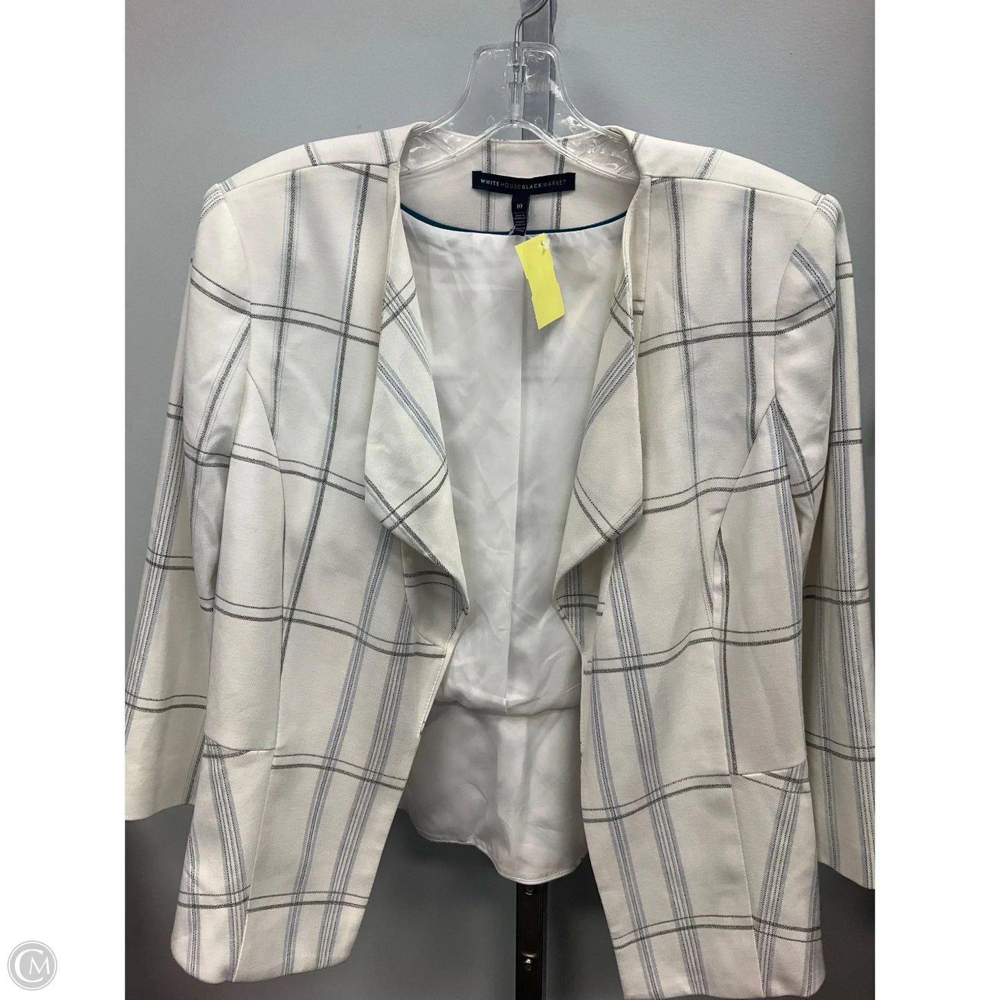Blazer By White House Black Market In Checkered Pattern, Size: 10