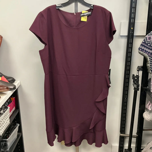 Dress Designer By Karl Lagerfeld In Purple, Size: 16