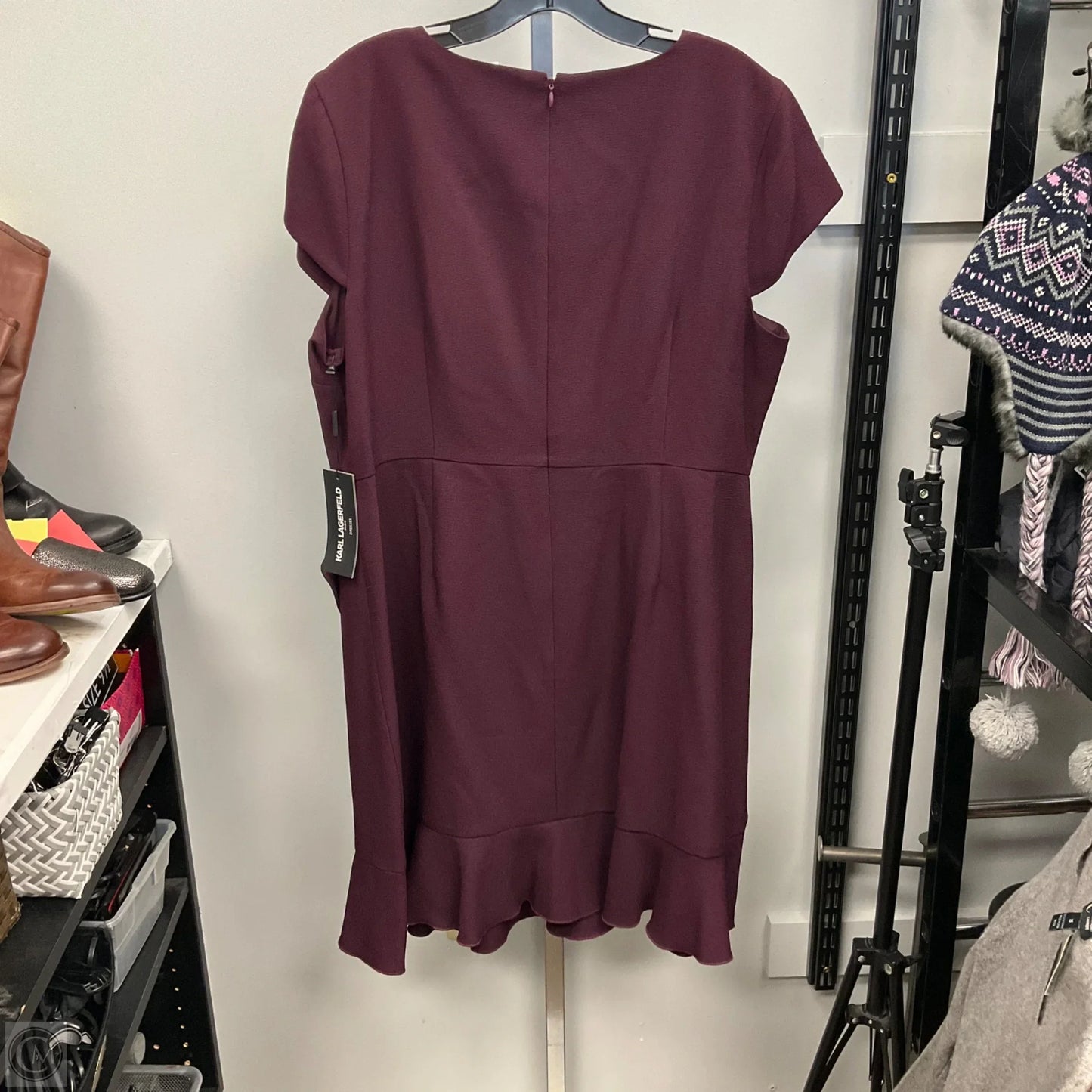 Dress Designer By Karl Lagerfeld In Purple, Size: 16