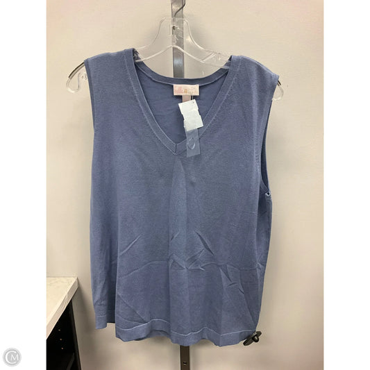 Vest Sweater By Clothes Mentor In Blue, Size: M