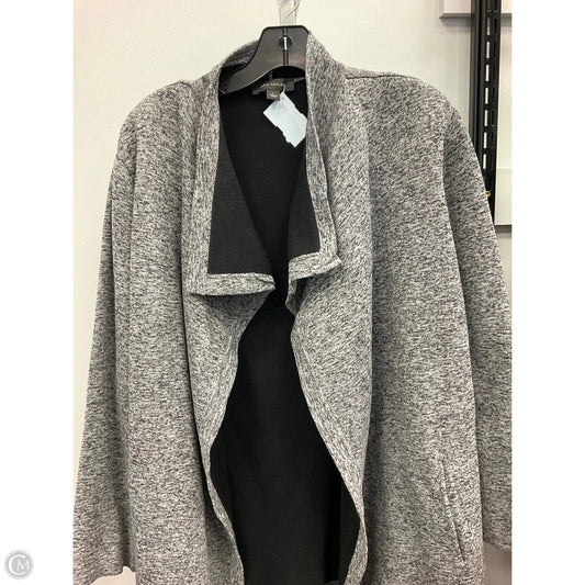 Sweater Cardigan By Ann Taylor In Grey, Size: L