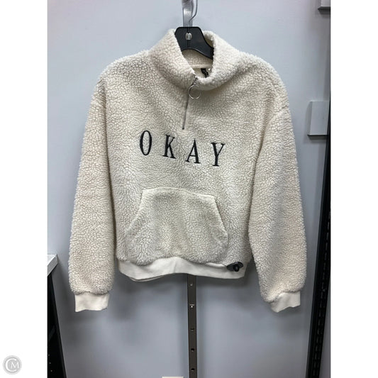 Sweatshirt Collar By Divided In Cream, Size: S