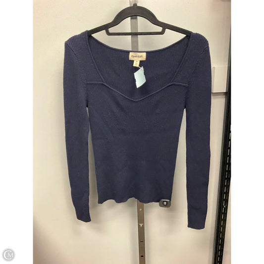 Top Long Sleeve By Open Edit In Navy, Size: Xs