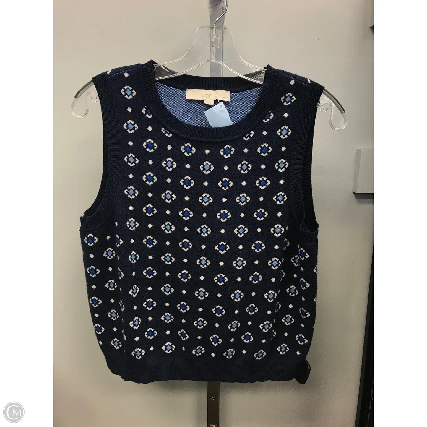 Vest Sweater By Loft In Blue, Size: Mp