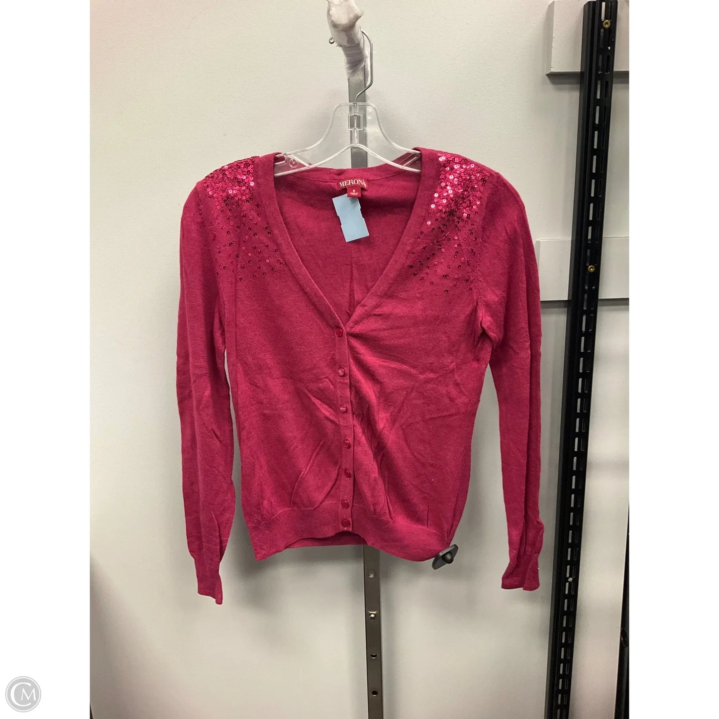 Sweater Cardigan By Merona In Red, Size: S