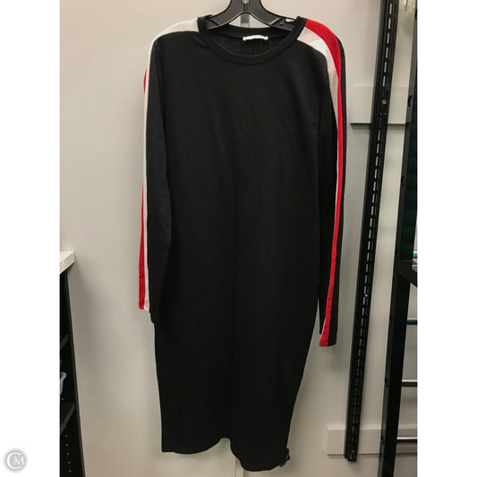 Dress Casual Midi By Zara In Black, Size: Xl