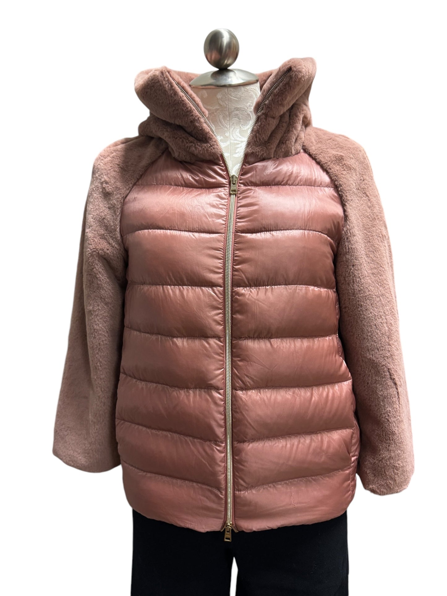 Jacket Puffer & Quilted By Herno In Pink, Size: Xs