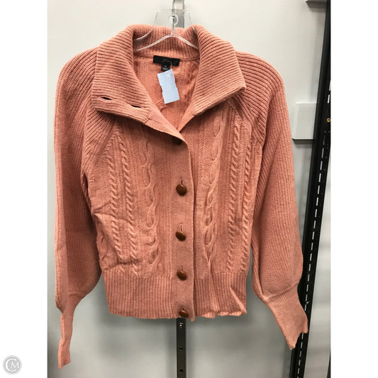 Sweater Cardigan By J. Crew In Peach, Size: M