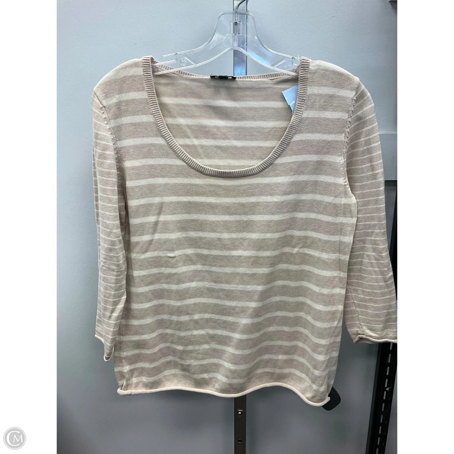 Top 3/4 Sleeve By Talbots In Tan, Size: M