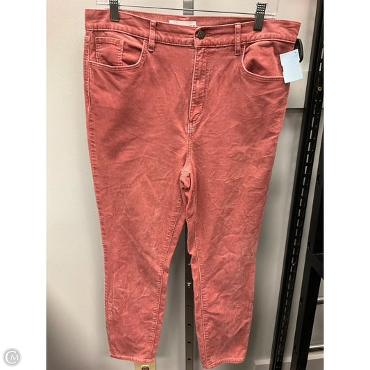 Pants Corduroy By Loft In Pink, Size: 12