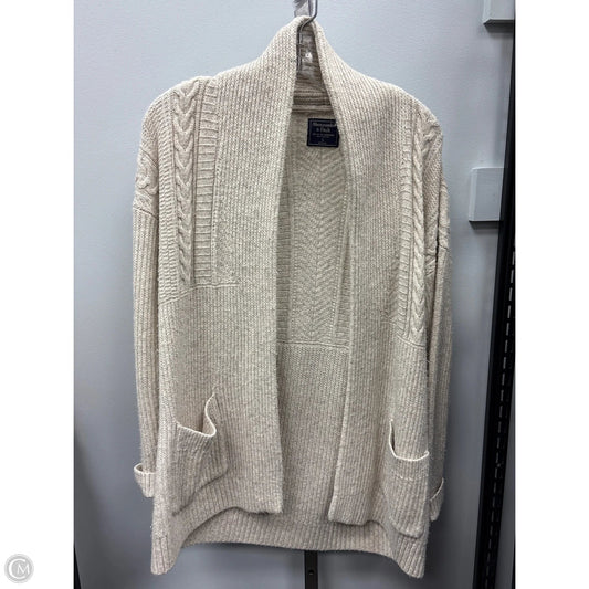 Sweater Cardigan By Abercrombie And Fitch In Tan, Size: S