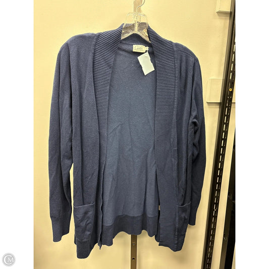 Sweater Cardigan By Cielo In Blue, Size: Xl