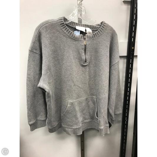 Sweater By Liz Claiborne In Grey, Size: L