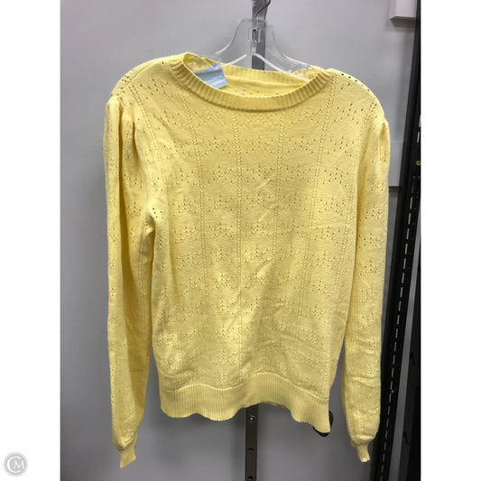 Sweater By Clothes Mentor In Yellow, Size: L
