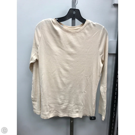 Top Long Sleeve Basic By A New Day In Cream, Size: L
