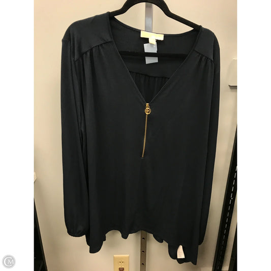 Top Long Sleeve By Michael By Michael Kors In Navy, Size: 3x
