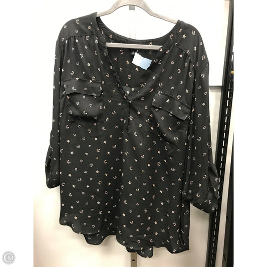Top 3/4 Sleeve By Torrid In Black, Size: 4x