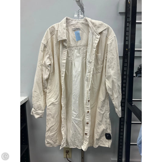 Jacket Shirt By Madewell In Cream, Size: S