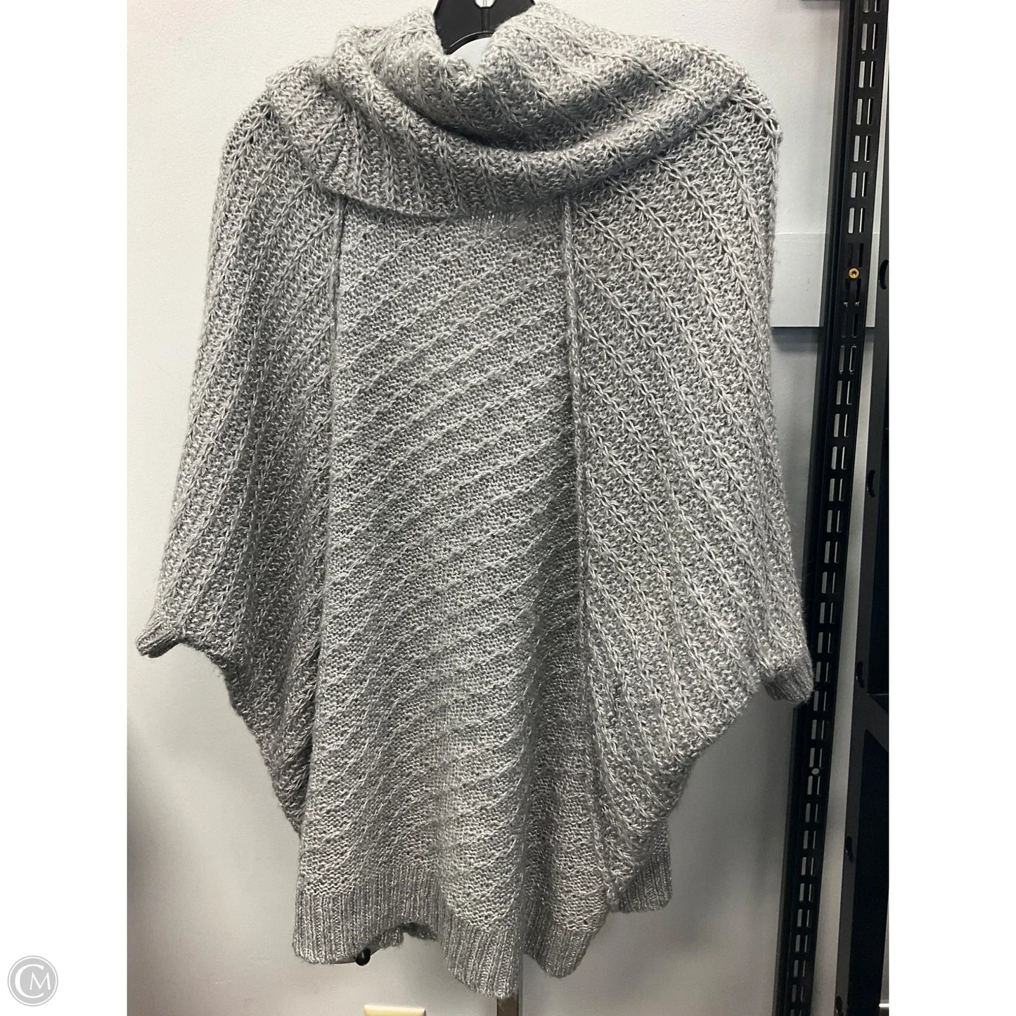 Poncho By Chicos In Grey, Size: L