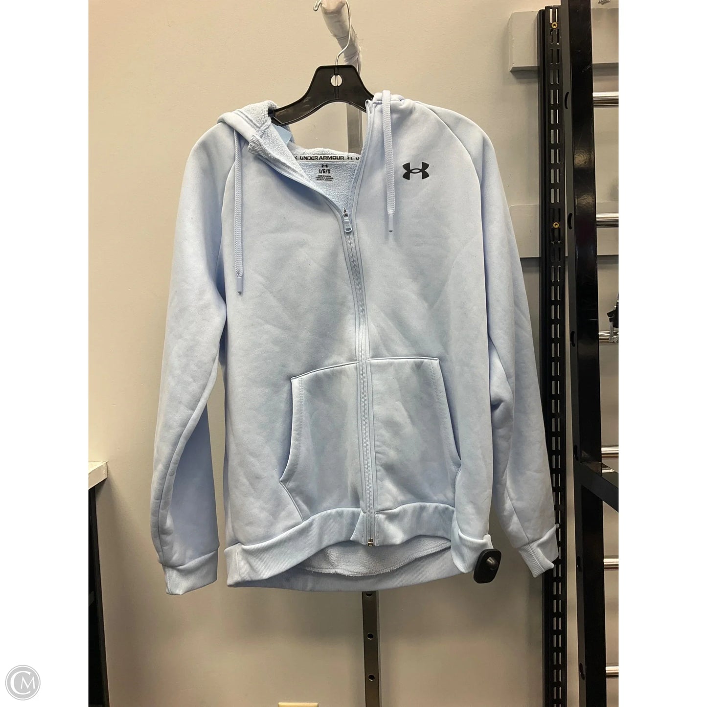 Sweatshirt Hoodie By Under Armour In Blue, Size: L