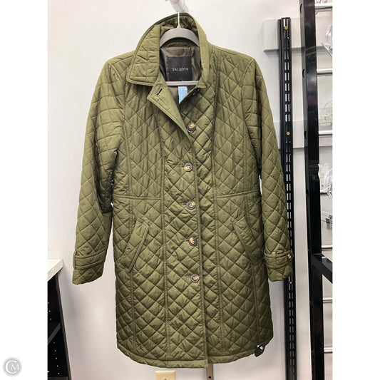 Jacket Puffer & Quilted By Talbots In Green, Size: S