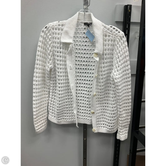 Sweater Cardigan By Talbots In White, Size: Sp