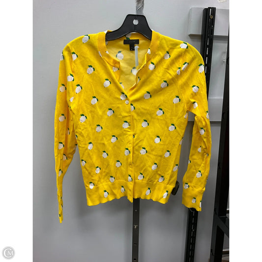 Sweater Cardigan By J. Crew In Yellow, Size: S