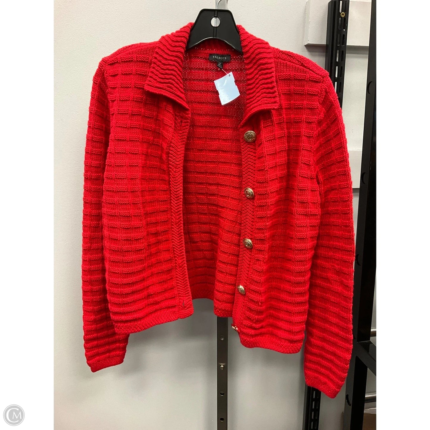 Sweater Cardigan By Talbots In Red, Size: Xs