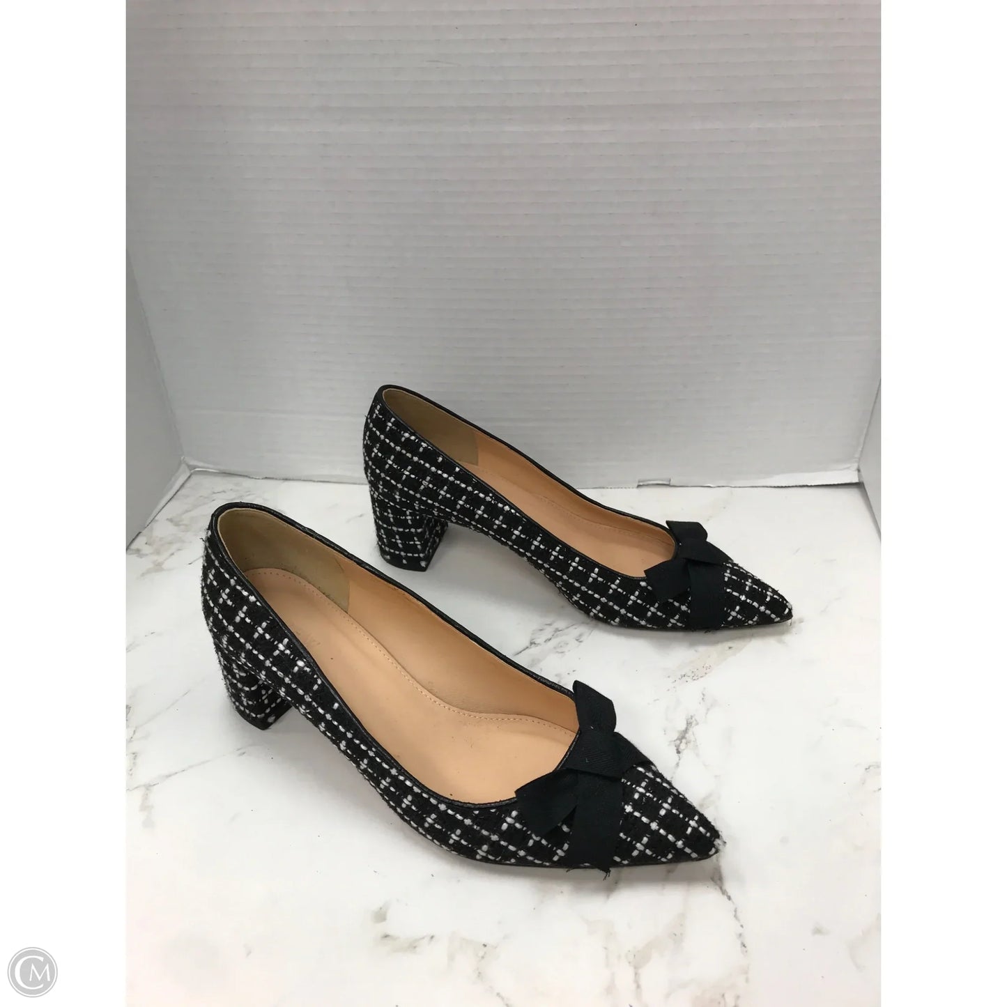 Shoes Heels Block By J. Crew In Checkered Pattern, Size: 7.5