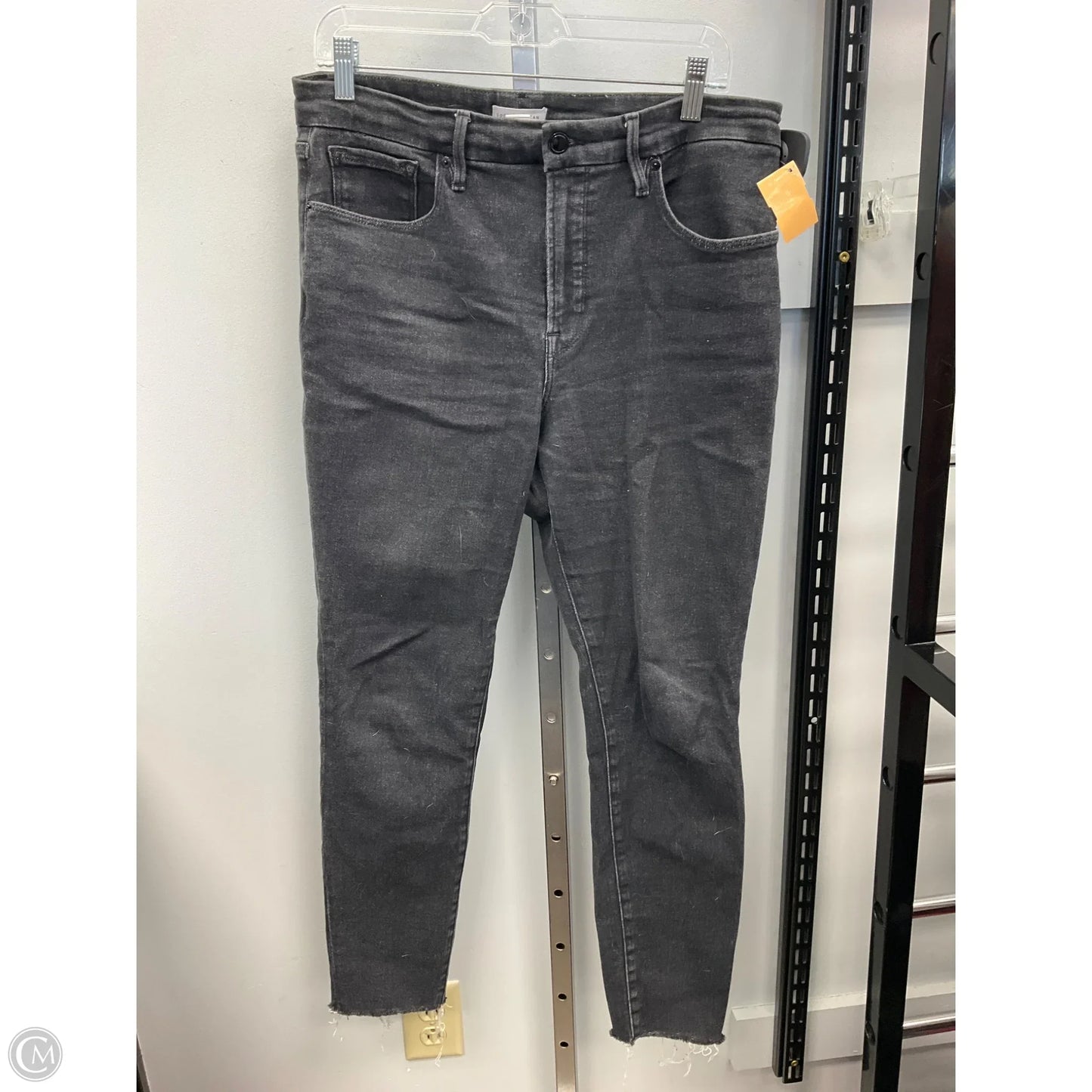 Jeans Skinny By Good American In Black, Size: 12