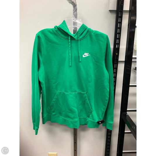 Sweatshirt Hoodie By Nike In Green, Size: L
