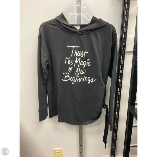 Sweatshirt Hoodie By Chicos In Black, Size: M