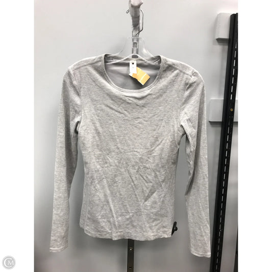 Top Long Sleeve By Yogalicious In Grey, Size: M
