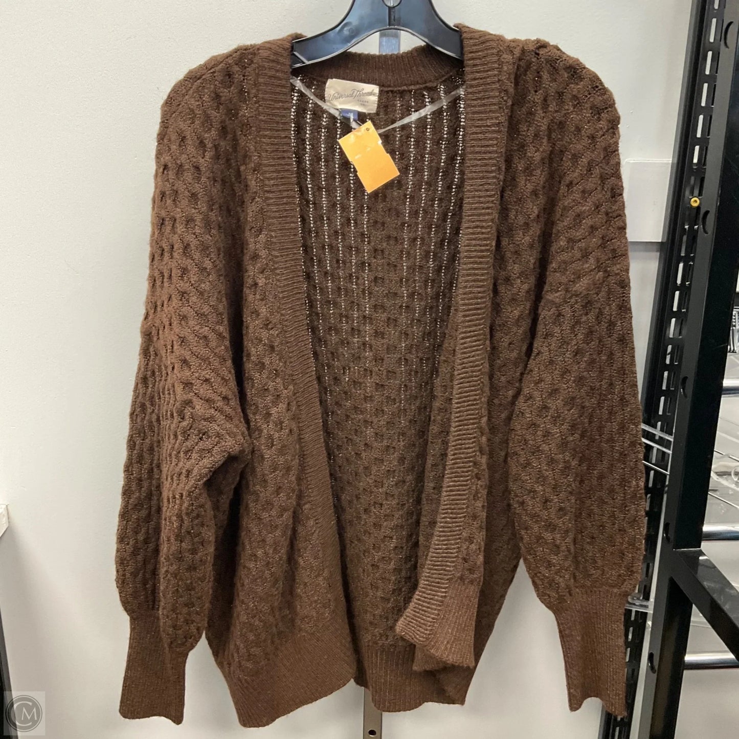 Sweater Cardigan By Universal Thread In Brown, Size: L