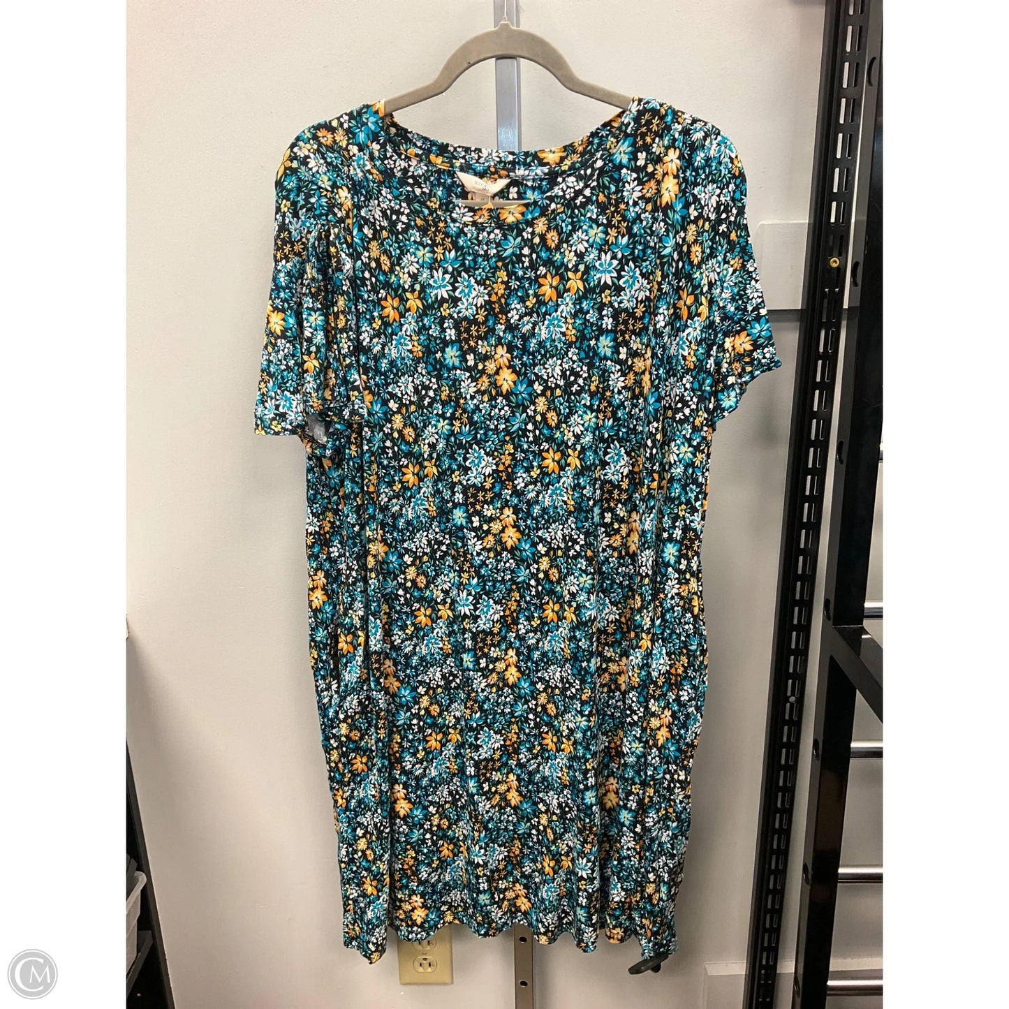 Dress Casual Short By Terra & Sky In Floral Print, Size: 1x