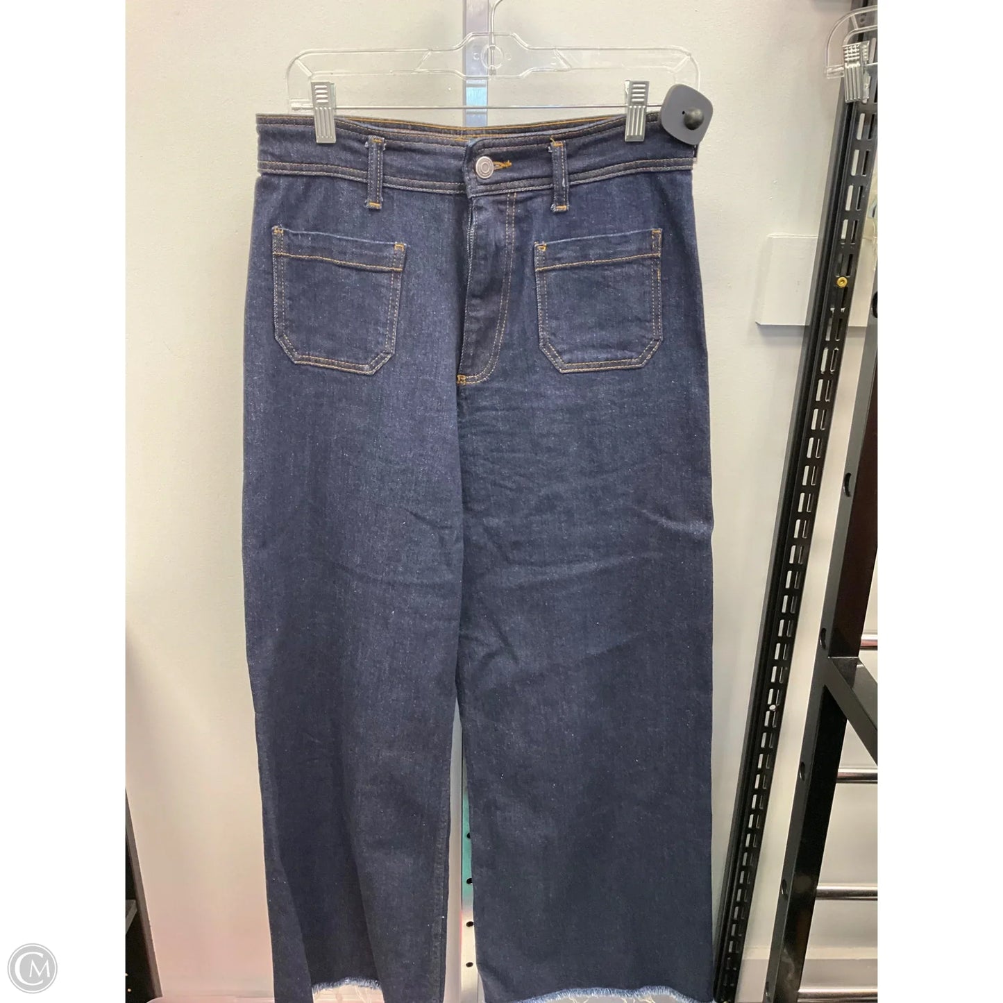 Jeans Wide Leg By Zara In Blue, Size: 8