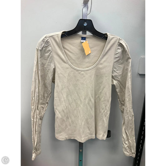 Top Long Sleeve By Old Navy In Beige, Size: L