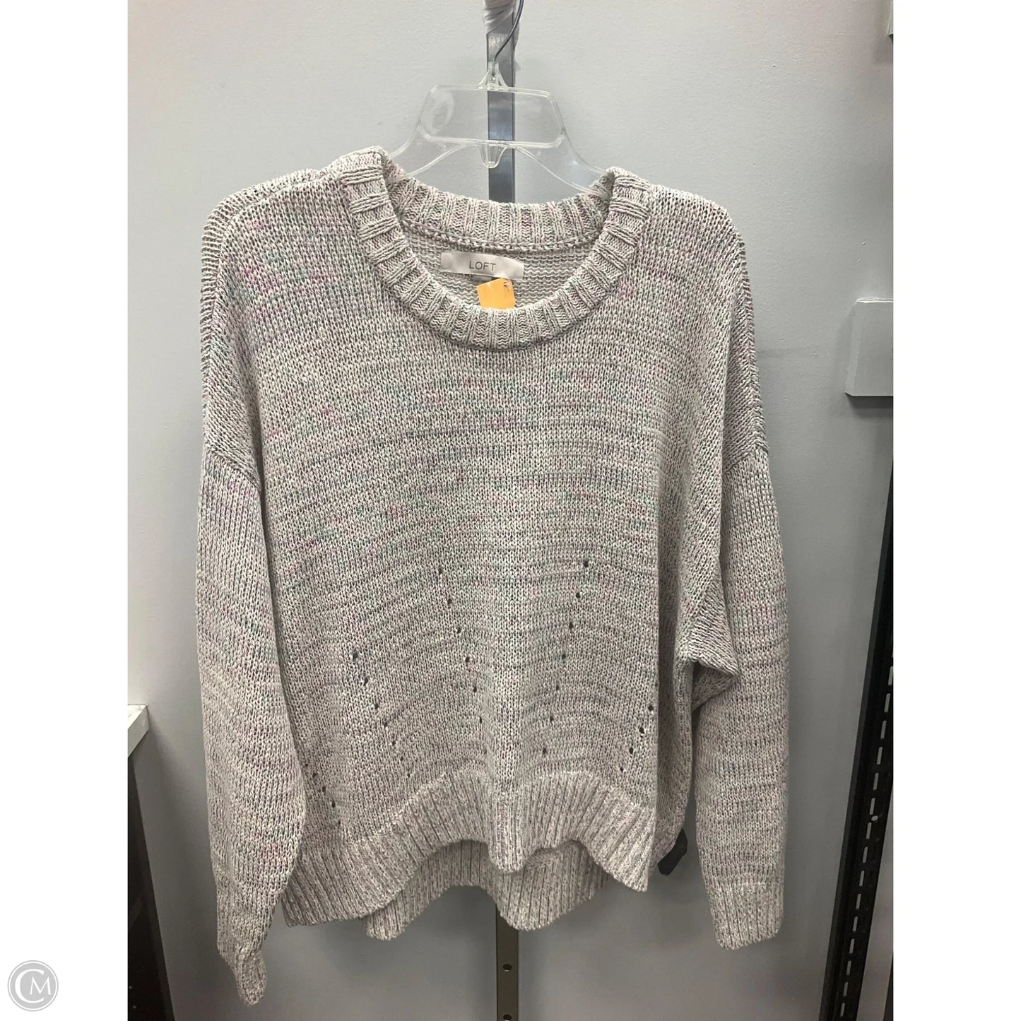 Sweater By Loft In Green & Purple, Size: Xxl