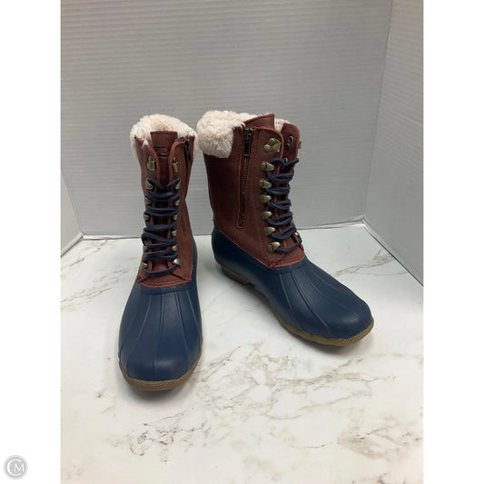 Boots Snow By Sperry In Blue & Brown, Size: 8