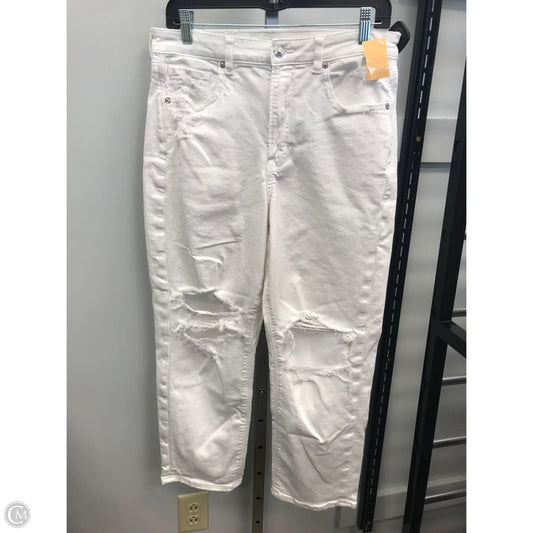Jeans Cropped By American Eagle In White, Size: 12